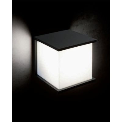 DODO APPLIQUE IN ALLUMINIO DI COLORE ANTRACITE DIFFUSORE OPALE DI SOVIL Sovil - Cristalensi Shop Online