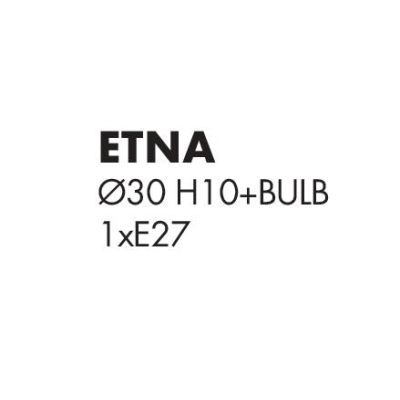 ETNA PLAFONIERA APPLIQUE ROTONDA D30 CM IN METALLO BIANCO, NERO, ORO O CROMO CON LAMPADINA A VISTA E27