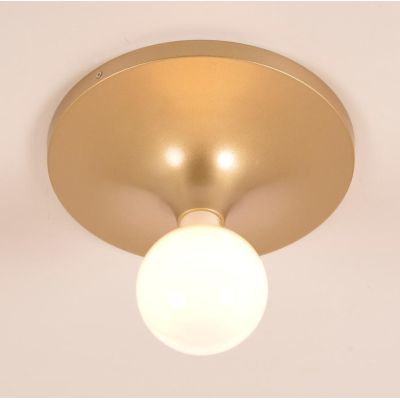 ETNA PLAFONIERA APPLIQUE ROTONDA D30 CM IN METALLO BIANCO, NERO, ORO O CROMO CON LAMPADINA A VISTA E27