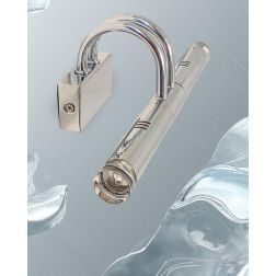 RUDY APPLIQUE DA BAGNO O PARETE MODERNA IN METALLO CROMO LUCIDO CON LUCI ORIENTABILI Illuminando - Cristalensi Shop Online