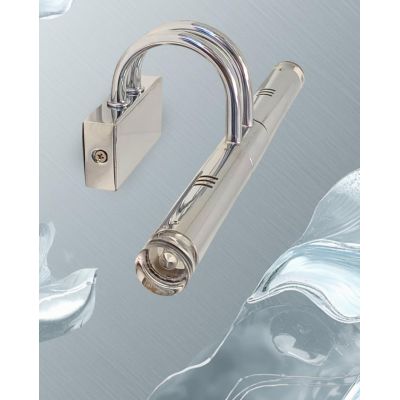 RUDY APPLIQUE DA BAGNO O PARETE MODERNA IN METALLO CROMO LUCIDO CON LUCI ORIENTABILI Illuminando - Cristalensi Shop Online