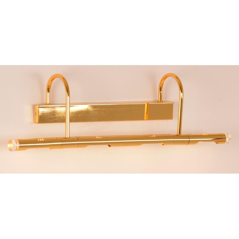 RUDY 4 APPLIQUE DA BAGNO O PARETE MODERNA IN METALLO DORATO LUCIDO CON LUCI ORIENTABILI Illuminando - Cristalensi Shop Online