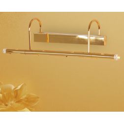 RUDY 4 APPLIQUE DA BAGNO O PARETE MODERNA IN METALLO DORATO LUCIDO CON LUCI ORIENTABILI Illuminando - Cristalensi Shop Online