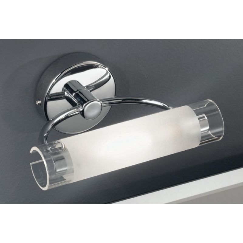 ARCHETTO APPLIQUE IN METALLO CROMATO E VETRO SABBIATO CON ATTACCO R7S 78MM ALOGENO Illuminando - Cristalensi Shop Online