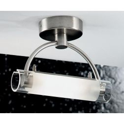ARCHETTO APPLIQUE IN METALLO CROMATO E VETRO SABBIATO CON ATTACCO R7S 78MM ALOGENO Illuminando - Cristalensi Shop Online