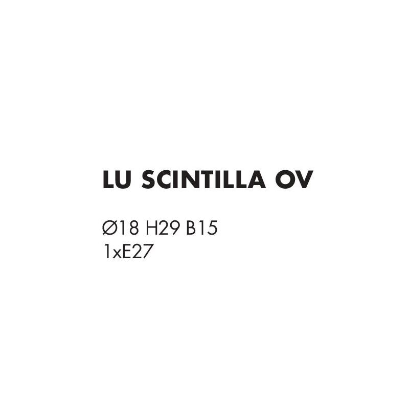 SCINTILLA LAMPADA DA TAVOLO OVALE IN ACRILICO TRASPARENTE MODERNA CON LAMPADINA ATTACCO E27