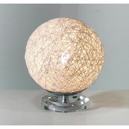 NIDO MEDIA LAMPADA DA TAVOLO PICCOLA IN CORDA BIANCA DIAMETRO 18 CM Illuminando - Cristalensi Shop Online