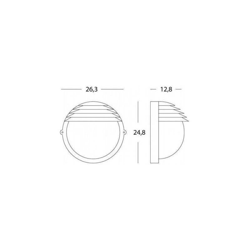 PALPEBRA APPLIQUE GRANDE DA ESTERNI IP54 CON PALPEBRA BIANCA O NERA DI SOVIL Sovil - Cristalensi Shop Online