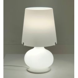 CLASSIC LAMPADA DA TAVOLO IN VETRO BIANCO LATTE PICCOLA Illuminando - Cristalensi Shop Online