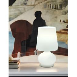 CLASSIC LAMPADA DA TAVOLO IN VETRO BIANCO LATTE PICCOLA Illuminando - Cristalensi Shop Online 2