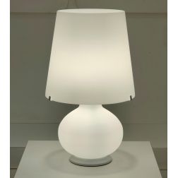 CLASSIC LAMPADA DA TAVOLO IN VETRO BIANCO LATTE Illuminando - Cristalensi Shop Online