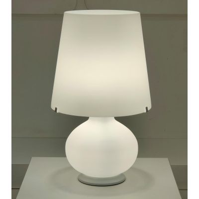CLASSIC LAMPADA DA TAVOLO IN VETRO BIANCO LATTE Illuminando - Cristalensi Shop Online