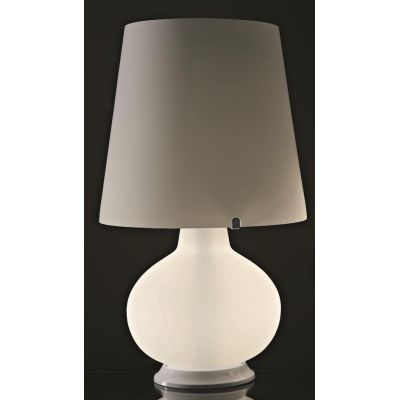 CLASSIC LAMPADA DA TAVOLO IN VETRO BIANCO LATTE Illuminando - Cristalensi Shop Online