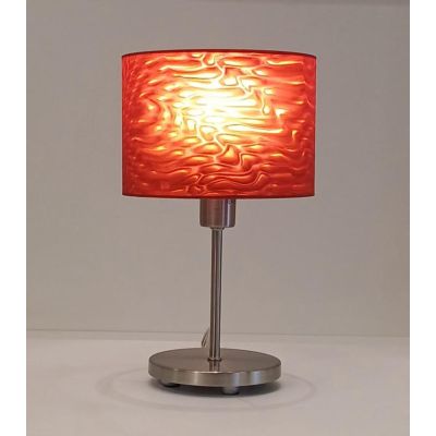 TOM CHIC LAMPADA DA TAVOLO NICHEL 2 MISURE CON PARALUME IN POLICARBONATO 3 COLORI DESIGN MODERNO