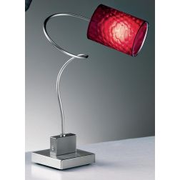 GINEVRA CHIC LAMPADA DA TAVOLO IN METALLO CROMO CON STELO SEMIRIGIDO E PARALUME Illuminando - Cristalensi Shop Online 2