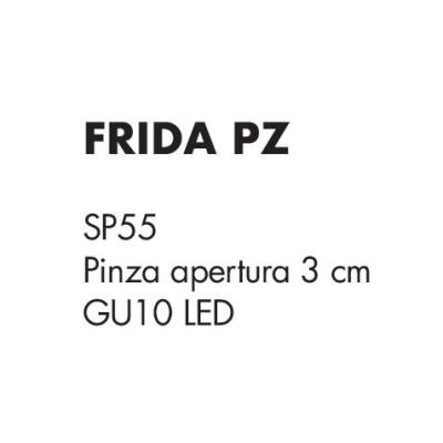FRIDA LAMPADA DA TAVOLO CON PINZA IN METALLO BRUNITO CON BRACCIO FLESSIBILE E LAMPADINA GU10 LED 5,5W INCLUSA