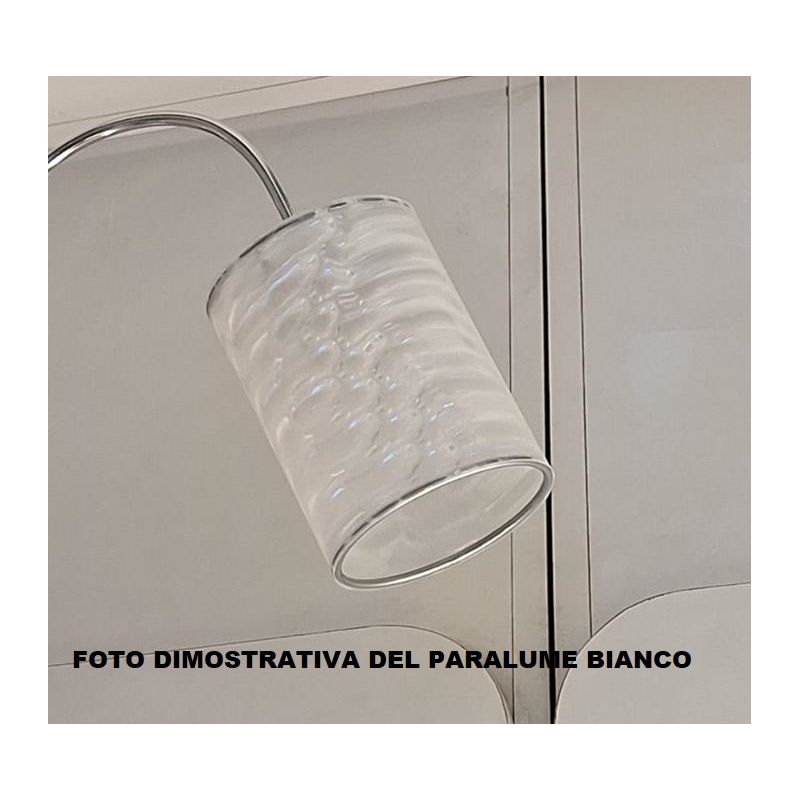 GINEVRA CHIC LAMPADA DA TAVOLO IN METALLO CROMO CON STELO SEMIRIGIDO E PARALUME Illuminando - Cristalensi Shop Online