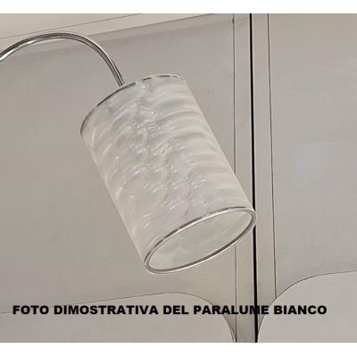 GINEVRA CHIC LAMPADA DA TAVOLO IN METALLO CROMO CON STELO SEMIRIGIDO E PARALUME Illuminando - Cristalensi Shop Online