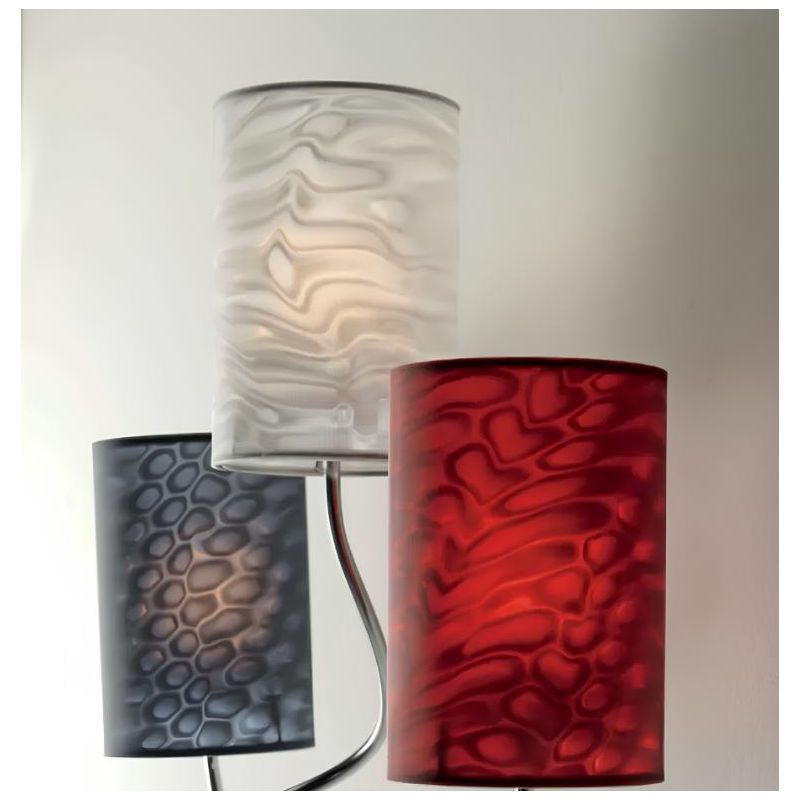 GINEVRA CHIC LAMPADA DA TAVOLO IN METALLO CROMO CON STELO SEMIRIGIDO E PARALUME Illuminando - Cristalensi Shop Online