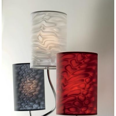 GINEVRA CHIC LAMPADA DA TAVOLO IN METALLO CROMO CON STELO SEMIRIGIDO E PARALUME Illuminando - Cristalensi Shop Online