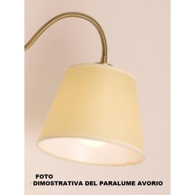FRIDA LAMPADA DA TAVOLO CON PINZA METALLO BRUNITO BRACCIO FLESSIBILE E PARALUME LAMPADINA ATTACCO E27