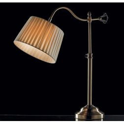 BRIDGE LAMPADA DA TAVOLO CLASSICA MONTATURA BRUNITA E PARALUME SABBIA DI ILLUMINANDO Illuminando - Cristalensi Shop Online