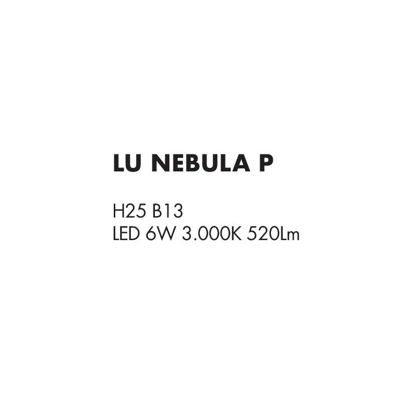 NEBULA LAMPADA DA TAVOLO A SEMICERCHIO IN METALLO CROMATO 2 MISURE LED INTEGRATO LUCE 3000K
