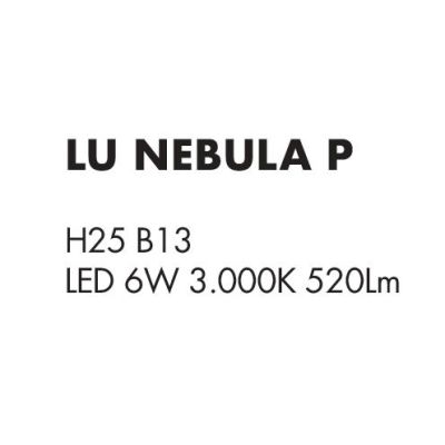 NEBULA LAMPADA DA TAVOLO A SEMICERCHIO IN METALLO CROMATO 2 MISURE LED INTEGRATO LUCE 3000K