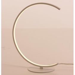 ANELLI LAMPADA DA TAVOLO MODERNA H36 IN METALLO BIANCO LED 9W LUCE 3000K DI ILLUMINANDO Illuminando - Cristalensi Shop Online