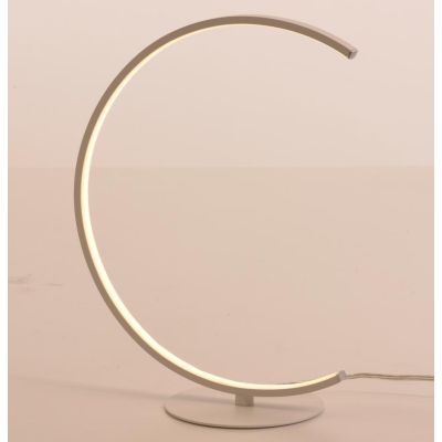 ANELLI LAMPADA DA TAVOLO MODERNA H36 IN METALLO BIANCO LED 9W LUCE 3000K DI ILLUMINANDO Illuminando - Cristalensi Shop Online