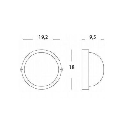 INDUSTRIALE TONDA APPLIQUE DA ESTERNI PICCOLA IP54 BIANCA O NERA CLASSICA DI SOVIL Sovil - Cristalensi Shop Online