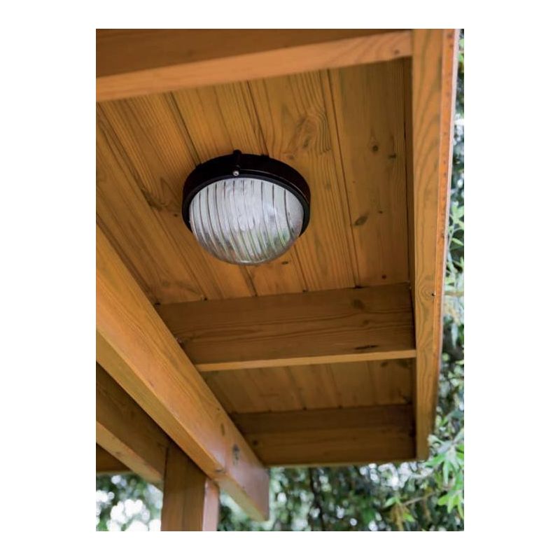 INDUSTRIALE TONDA APPLIQUE DA ESTERNI GRANDE IP54 BIANCA O NERA CLASSICA DI SOVIL Sovil - Cristalensi Shop Online