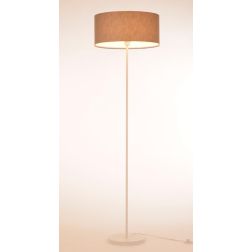 CILINDRO LAMPADA DA TERRA D48 CM IN METALLO 5 COLORI CON PARALUME IN TESSUTO DI LINO 3 COLORI MODERNA 2