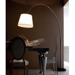 BOING PIANTANA LAMPADA DA TERRA AD ARCO IN METALLO NICHEL SPAZZOLATO Illuminando - Cristalensi Shop Online 2