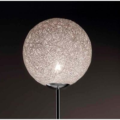 NIDO GRANDE LAMPADA DA TERRA IN CORDA BIANCA INCOLLATA DIAMETRO 35 CM Illuminando - Cristalensi Shop Online