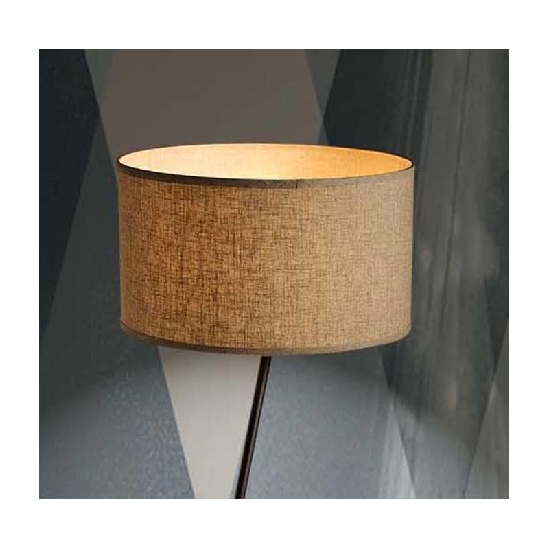 COMODA LAMPADA DA TERRA CON TAVOLINO INCORPORATO VINTAGE CON PARALUME TESSUTO Illuminando - Cristalensi Shop Online