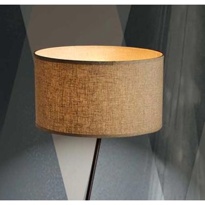 COMODA LAMPADA DA TERRA CON TAVOLINO INCORPORATO VINTAGE CON PARALUME TESSUTO Illuminando - Cristalensi Shop Online