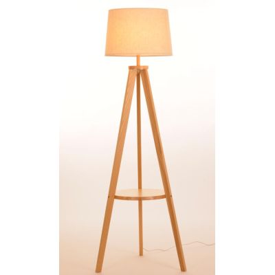 COMPASSO LAMPADA DA TERRA VINTAGE IN LEGNO FRASSINO CON TAVOLINO APPOGGIO Illuminando - Cristalensi Shop Online