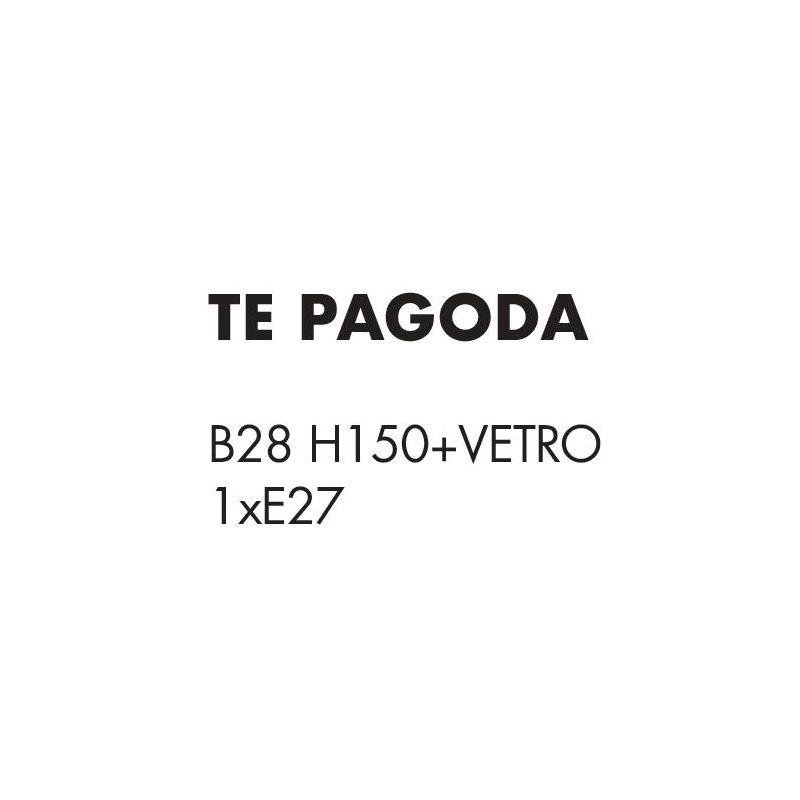 PAGODA PIANTANA CON DIFFUSORE IN VETRO FUME E MONTATURA IN METALLO NERO LAMPADINA ATTACCO E27 MODERNA