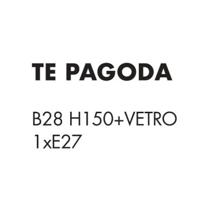 PAGODA PIANTANA CON DIFFUSORE IN VETRO FUME E MONTATURA IN METALLO NERO LAMPADINA ATTACCO E27 MODERNA