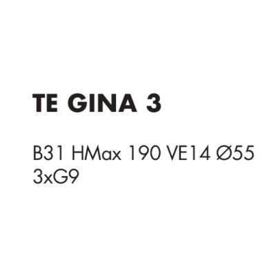 GINA PIANTANA 3 LUCI CROMO CON BRACCI FLESSIBILI E SFERE IN VETRO 4 COLORI CON LAMPADINE ATTACCO G9