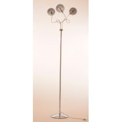 GINA PIANTANA 3 LUCI CROMO CON BRACCI FLESSIBILI E SFERE IN VETRO 4 COLORI CON LAMPADINE ATTACCO G9 2