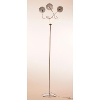 GINA PIANTANA 3 LUCI CROMO CON BRACCI FLESSIBILI E SFERE IN VETRO 4 COLORI CON LAMPADINE ATTACCO G9