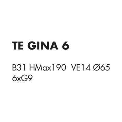 GINA PIANTANA 6 LUCI CROMO CON BRACCI FLESSIBILI E SFERE IN VETRO 4 COLORI CON LAMPADINE ATTACCO G9