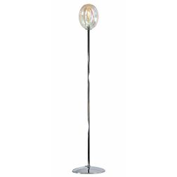 UVA PIANTANA H175 CM CON SFERA IN VETRO IRIDESCENTE E STRUTTURA IN METALLO 4 COLORI LAMPADINA ATTACCO G9 2
