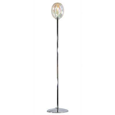 UVA PIANTANA H175 CM CON SFERA IN VETRO IRIDESCENTE E STRUTTURA IN METALLO 4 COLORI LAMPADINA ATTACCO G9
