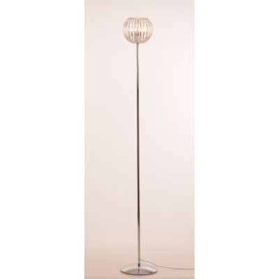 SCINTILLA LAMPADA DA TERRA CROMO DIFFUSORE IN ACRILICO TRASPARENTE 3 MISURE LAMPADINA ATTACCO E27