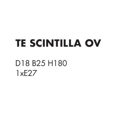 SCINTILLA LAMPADA DA TERRA CROMO DIFFUSORE OVALE IN ACRILICO TRASPARENTE CON LAMPADINA ATTACCO E27