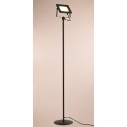 PRATICA LAMPADA DA TERRA LED 30W IN METALLO NERO O BIANCO ECONOMICA Illuminando - Cristalensi Shop Online 2