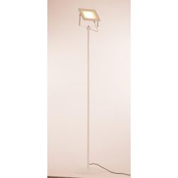 PRATICA LAMPADA DA TERRA LED 30W IN METALLO NERO O BIANCO ECONOMICA Illuminando - Cristalensi Shop Online